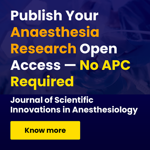 An Open-Access Anaesthesia Journal with No Article Processing Charges